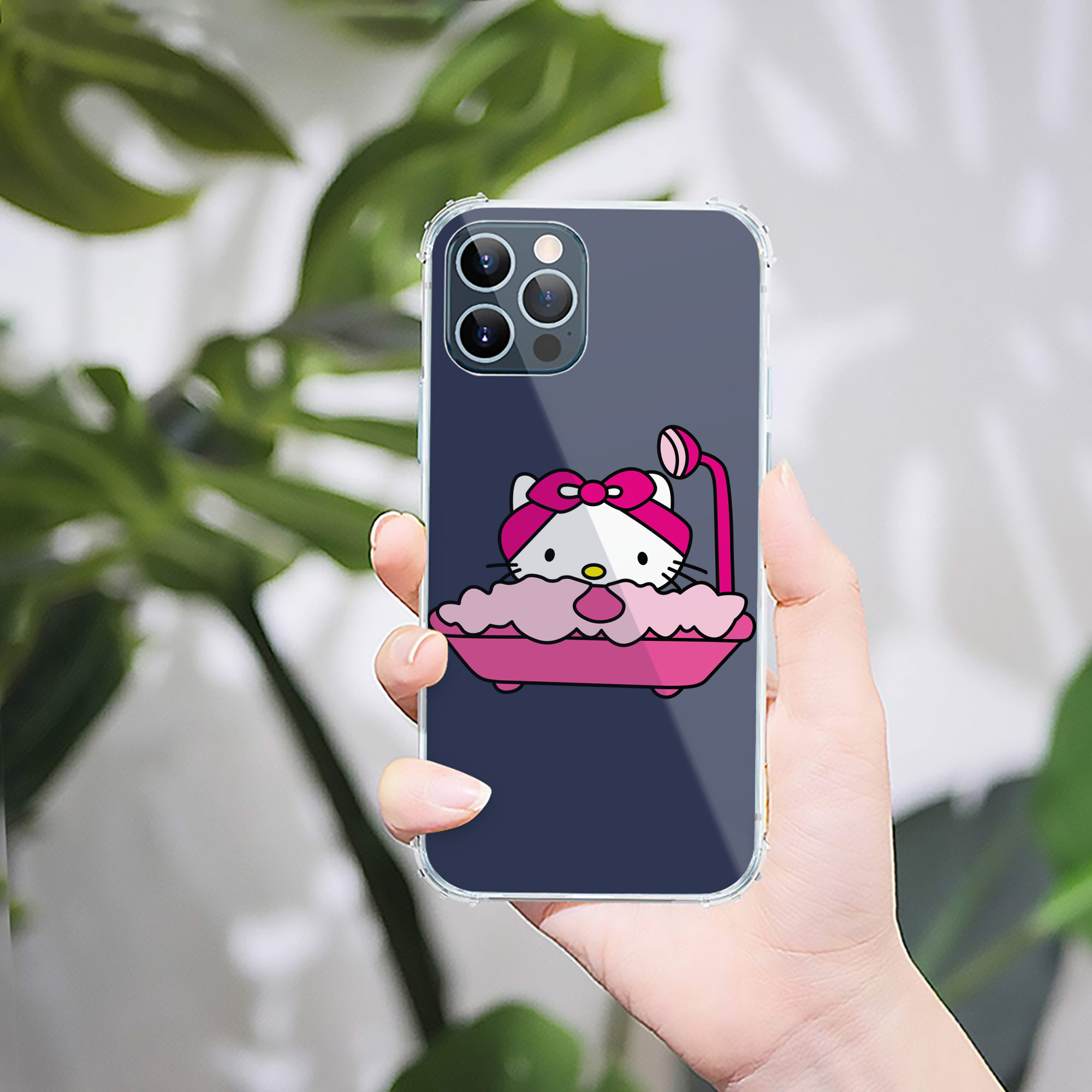 （画像用） Hello Kitty ハローキティ 【iPhone 12シリーズ対応】透明スマホケース（クリアソフトケース）